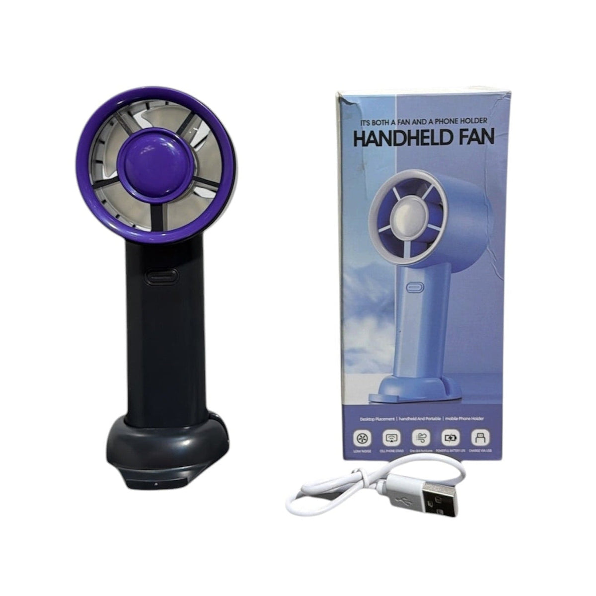 Mini Rechargeable Portable Fan – USB Rechargeable Handheld & Desktop Cooling Fan - LE-01