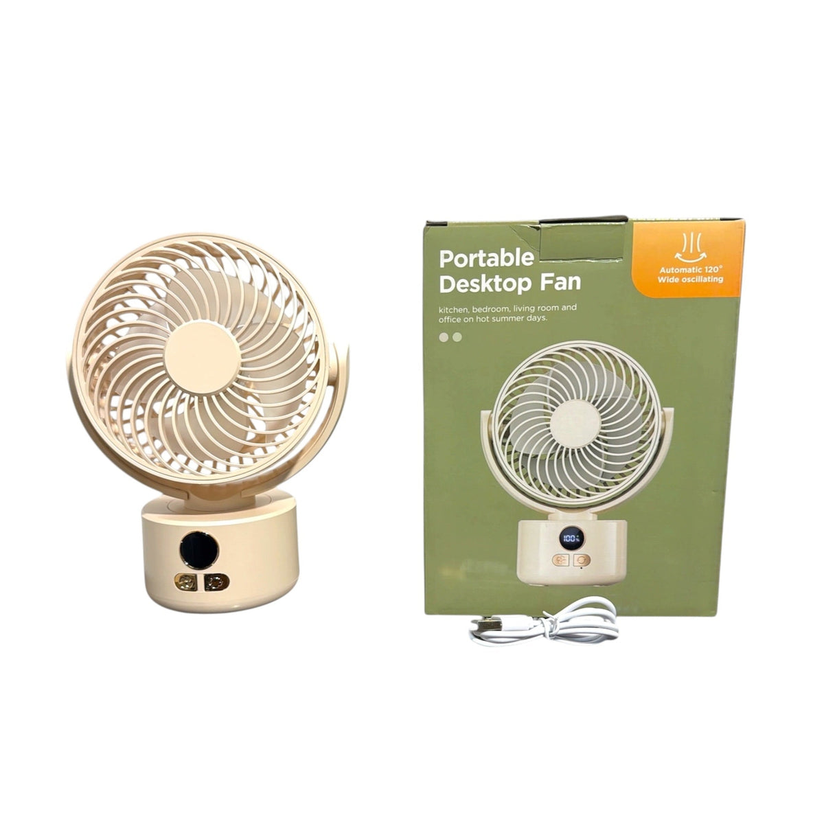 Mini Rechargeable Portable Fan – USB Rechargeable Handheld & Desktop Cooling Fan – LE-05