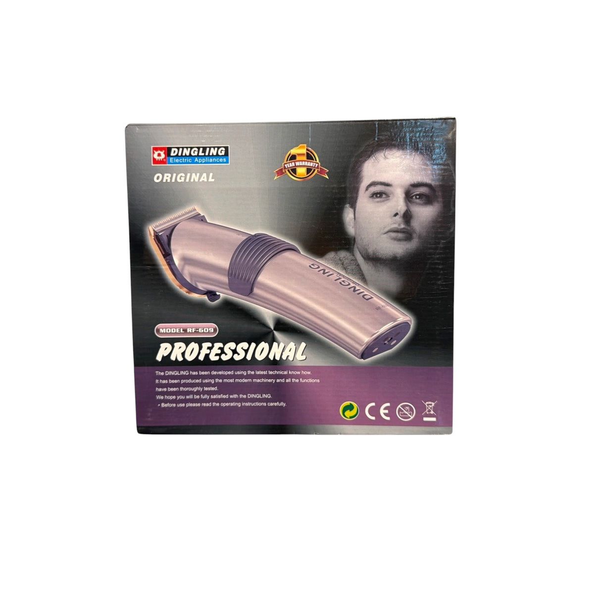 Professional Rechargeable Hair & Beard Trimmer – Precision Grooming Kit – LE-44