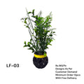 Artificial Green Floral Arrangement with Decorative Designer Pot – Modern Home Décor – LF-03