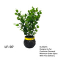 Artificial Green Floral Arrangement with Decorative Designer Pot – Modern Home Décor – LF-07