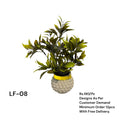 Artificial Green Floral Arrangement with Decorative Designer Pot – Modern Home Décor – LF-08
