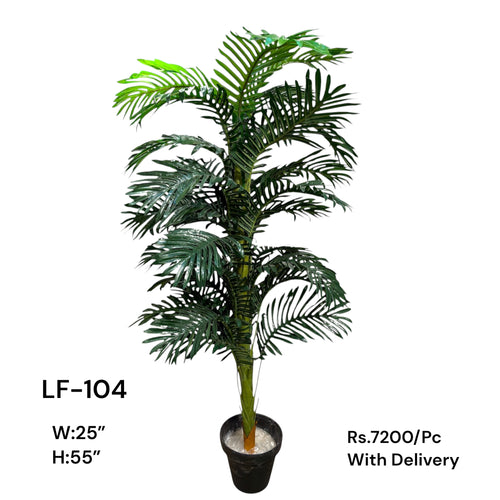 Artificial Green Floral Arrangement with Decorative Designer Pot – Modern Home Décor – LF-104