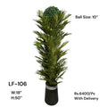 Artificial Green Floral Arrangement with Decorative Designer Pot – Modern Home Décor – LF-106