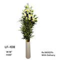 Artificial Green Floral Arrangement with Decorative Designer Pot – Modern Home Décor – LF-108
