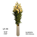 Artificial Green Floral Arrangement with Decorative Designer Pot – Modern Home Décor – LF-111