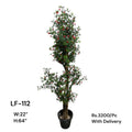 Artificial Green Floral Arrangement with Decorative Designer Pot – Modern Home Décor – LF-112