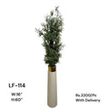 Artificial Green Floral Arrangement with Decorative Designer Pot – Modern Home Décor – LF-114