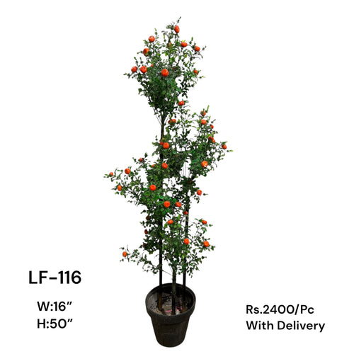 Artificial Green Floral Arrangement with Decorative Designer Pot – Modern Home Décor – LF-116