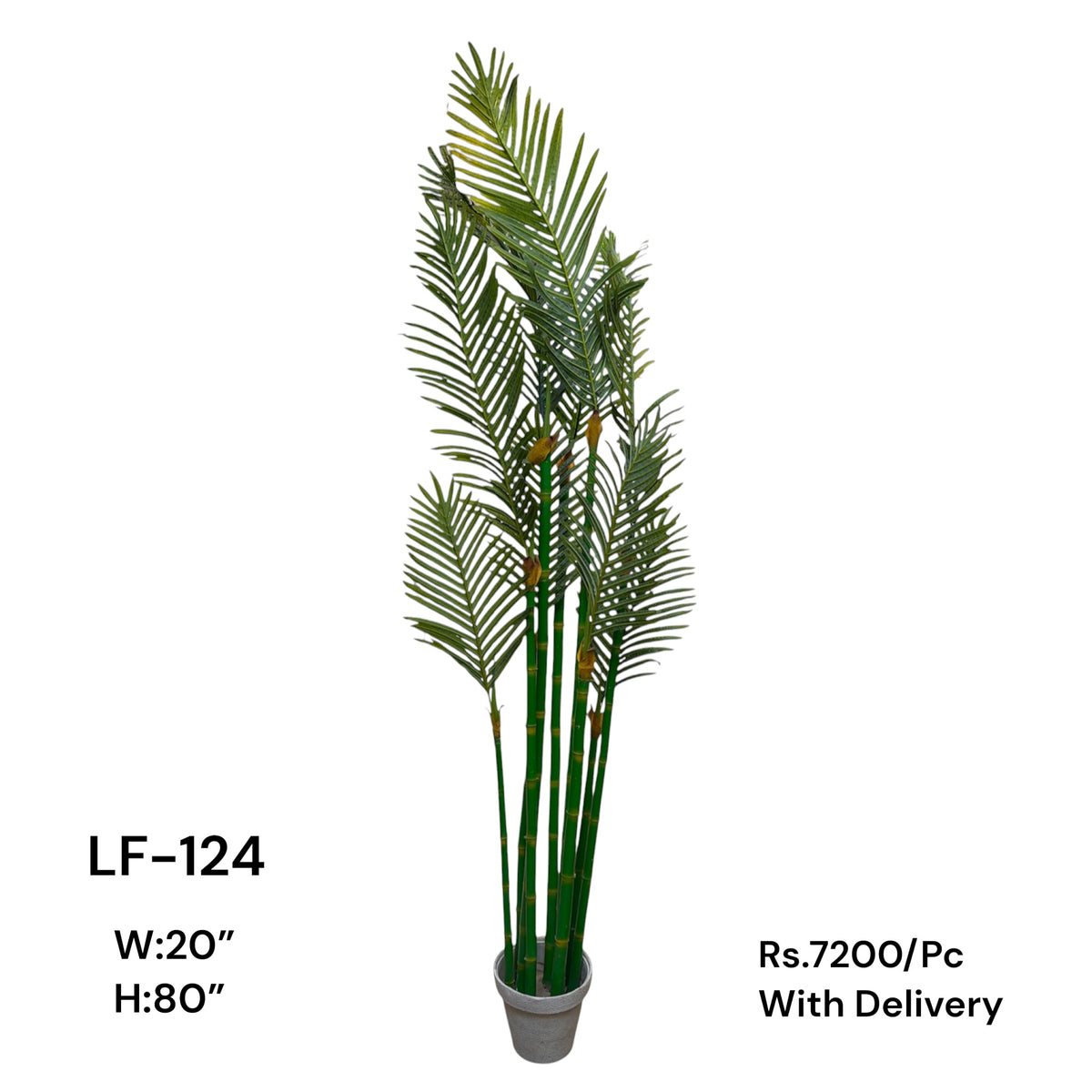 Artificial Green Floral Arrangement with Decorative Designer Pot – Modern Home Décor – LF-124