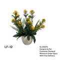 Artificial Green Floral Arrangement with Decorative Designer Pot – Modern Home Décor –LF-12