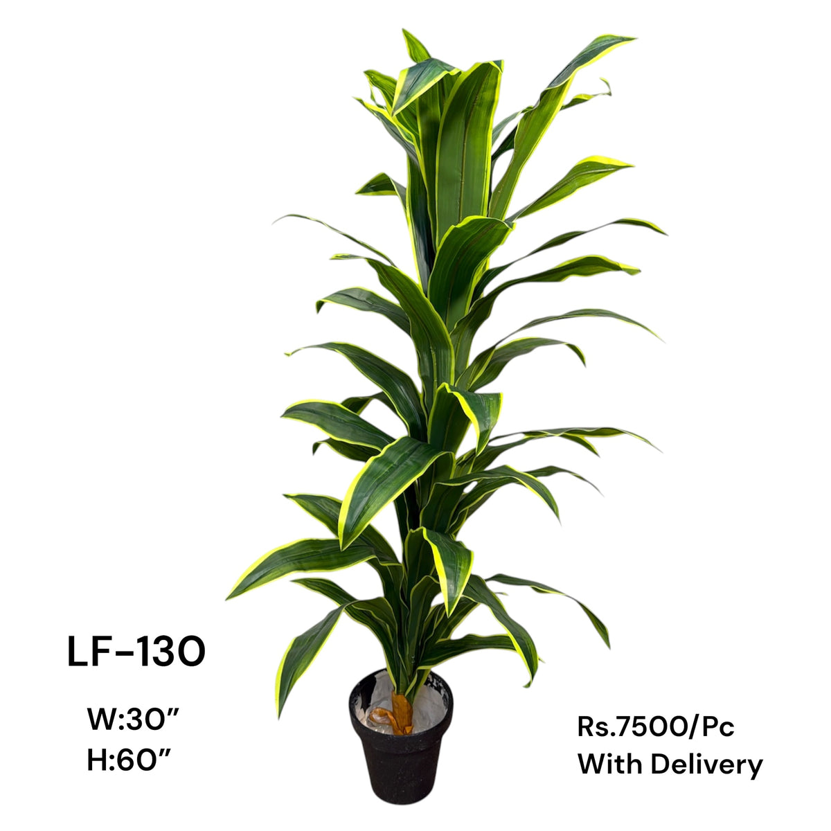 Artificial Green Floral Arrangement with Decorative Designer Pot – Modern Home Décor – LF-130