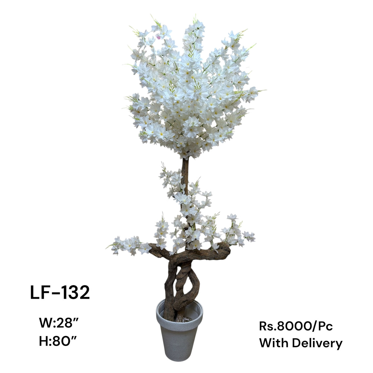 Artificial Green Floral Arrangement with Decorative Designer Pot – Modern Home Décor – LF-132