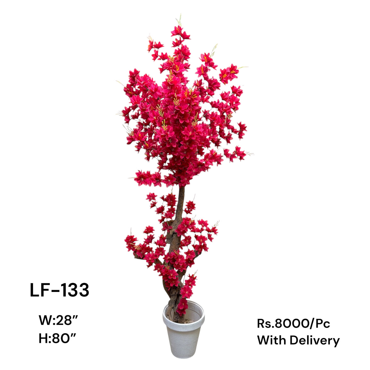Artificial Green Floral Arrangement with Decorative Designer Pot – Modern Home Décor – LF-133