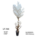 Artificial Green Floral Arrangement with Decorative Designer Pot – Modern Home Décor – LF-134