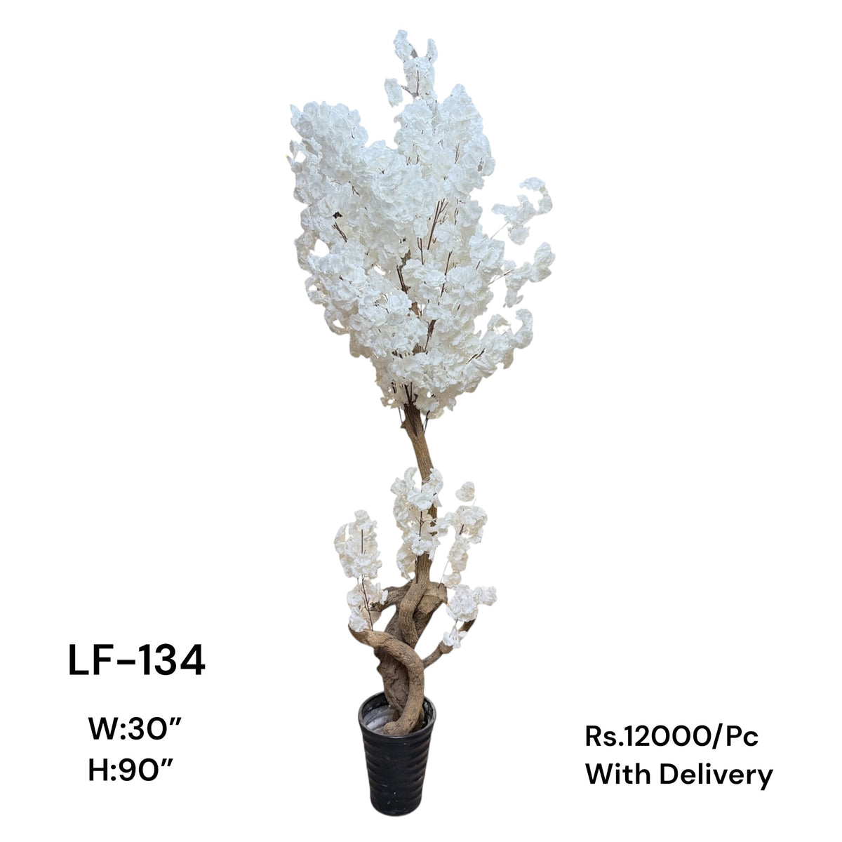 Artificial Green Floral Arrangement with Decorative Designer Pot – Modern Home Décor – LF-134