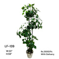 Artificial Green Floral Arrangement with Decorative Designer Pot – Modern Home Décor – LF-139