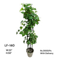 Artificial Green Floral Arrangement with Decorative Designer Pot – Modern Home Décor – LF-140