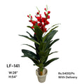 Artificial Green Floral Arrangement with Decorative Designer Pot – Modern Home Décor – LF-141