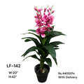Artificial Green Floral Arrangement with Decorative Designer Pot – Modern Home Décor – LF-142