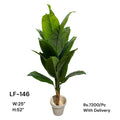 Artificial Green Floral Arrangement with Decorative Designer Pot – Modern Home Décor – LF-146