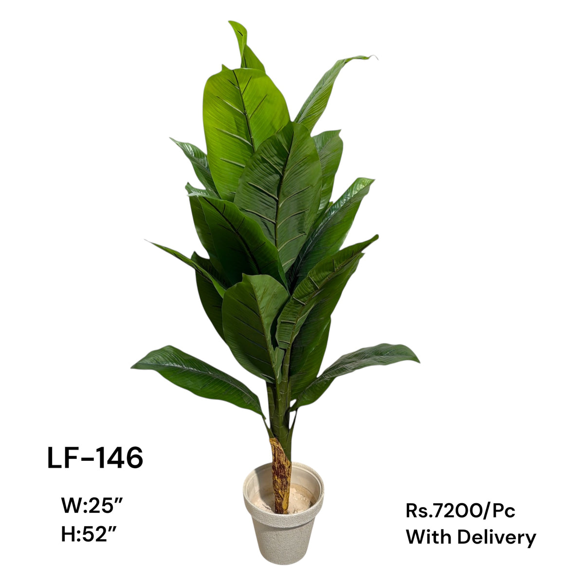 Artificial Green Floral Arrangement with Decorative Designer Pot – Modern Home Décor – LF-146