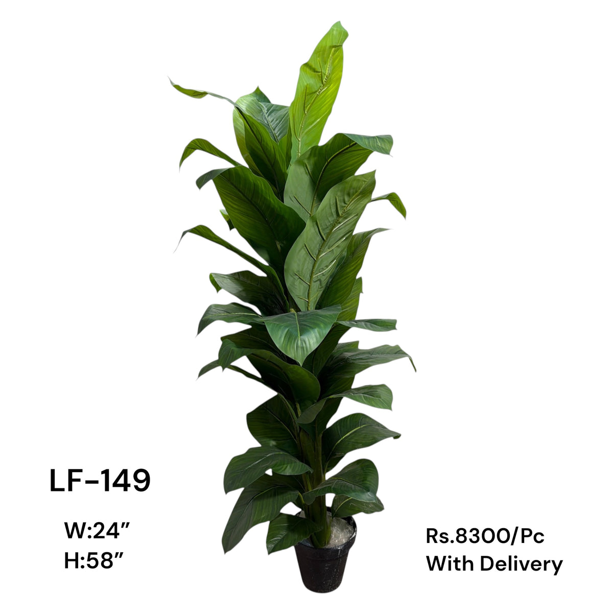 Artificial Green Floral Arrangement with Decorative Designer Pot – Modern Home Décor – LF-149
