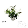 Artificial Green Floral Arrangement with Decorative Designer Pot – Modern Home Décor – LF-14