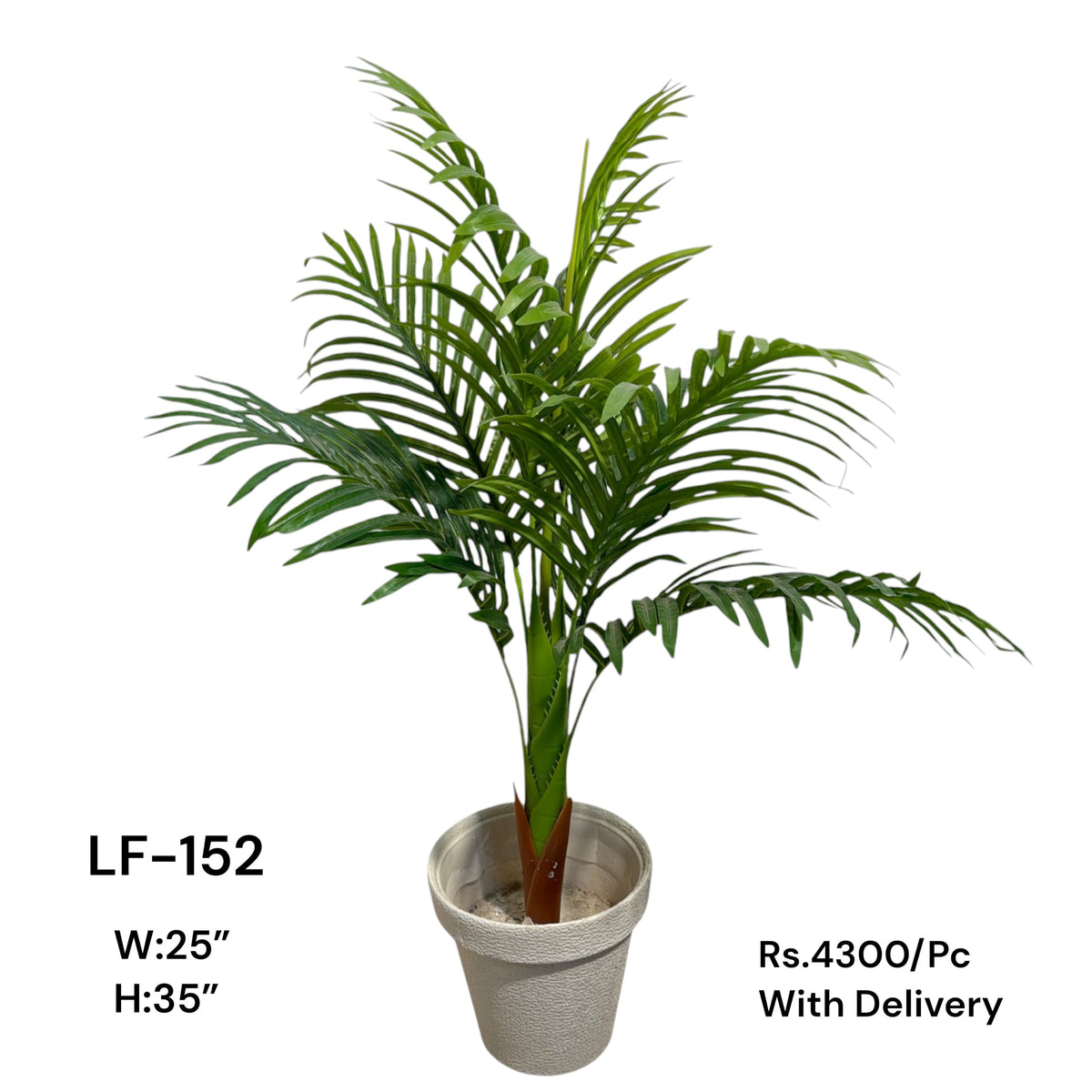 Artificial Green Floral Arrangement with Decorative Designer Pot – Modern Home Décor – LF-152