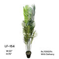 Artificial Green Floral Arrangement with Decorative Designer Pot – Modern Home Décor – LF-154