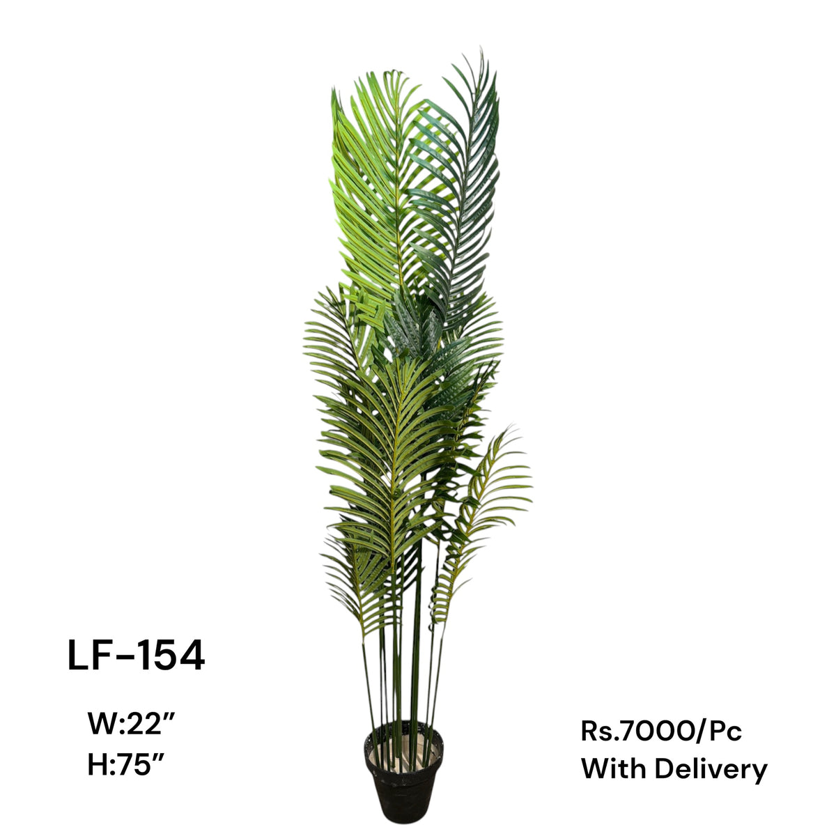 Artificial Green Floral Arrangement with Decorative Designer Pot – Modern Home Décor – LF-154