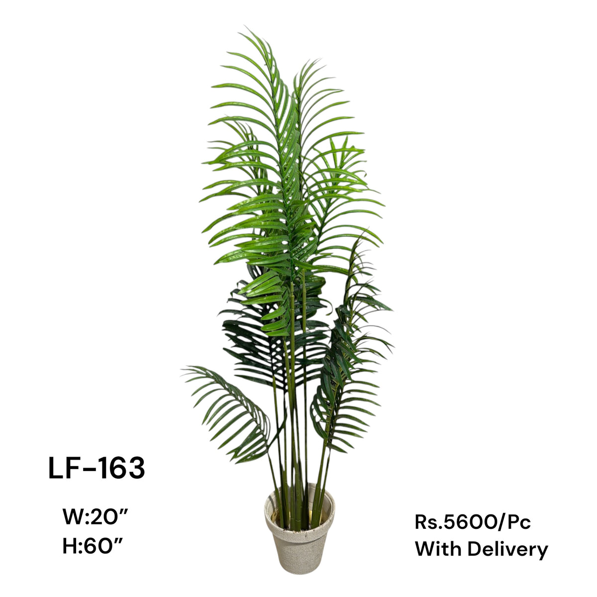 Artificial Green Floral Arrangement with Decorative Designer Pot – Modern Home Décor – LF-163