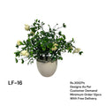Artificial Green Floral Arrangement with Decorative Designer Pot – Modern Home Décor – LF-16