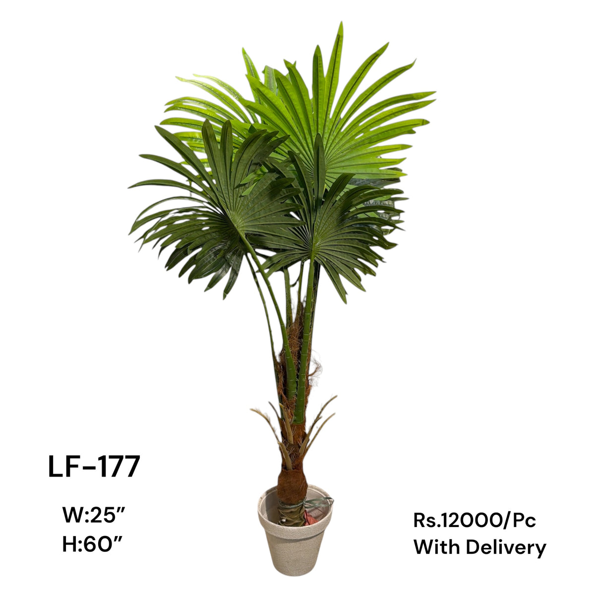 Artificial Green Floral Arrangement with Decorative Designer Pot – Modern Home Décor – LF-177