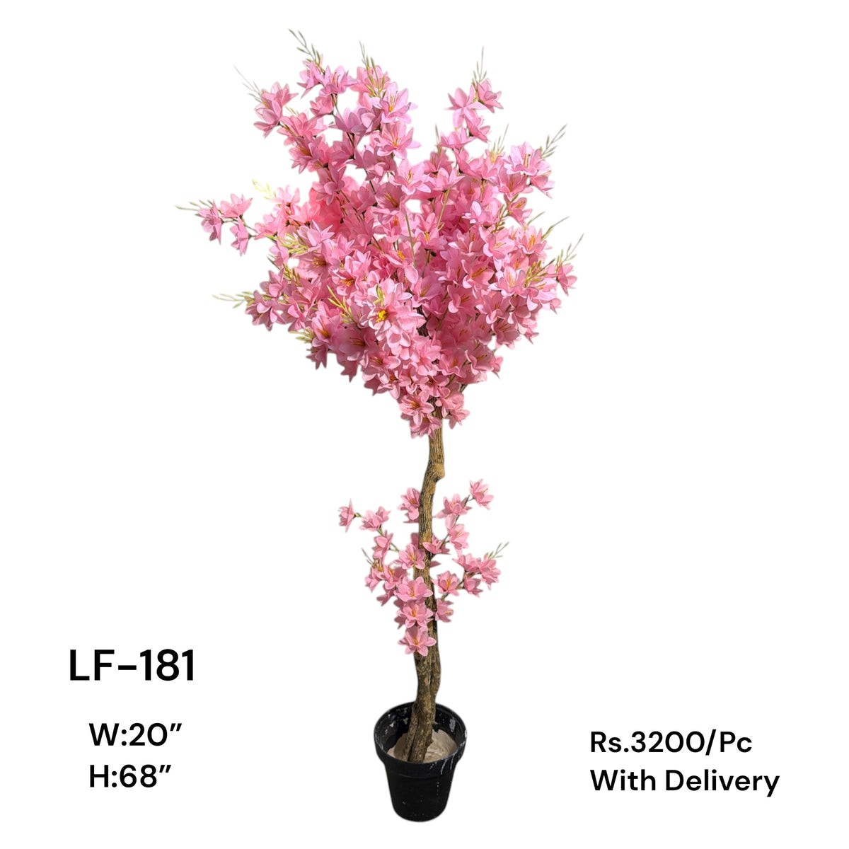 Artificial Green Floral Arrangement with Decorative Designer Pot – Modern Home Décor – LF-181