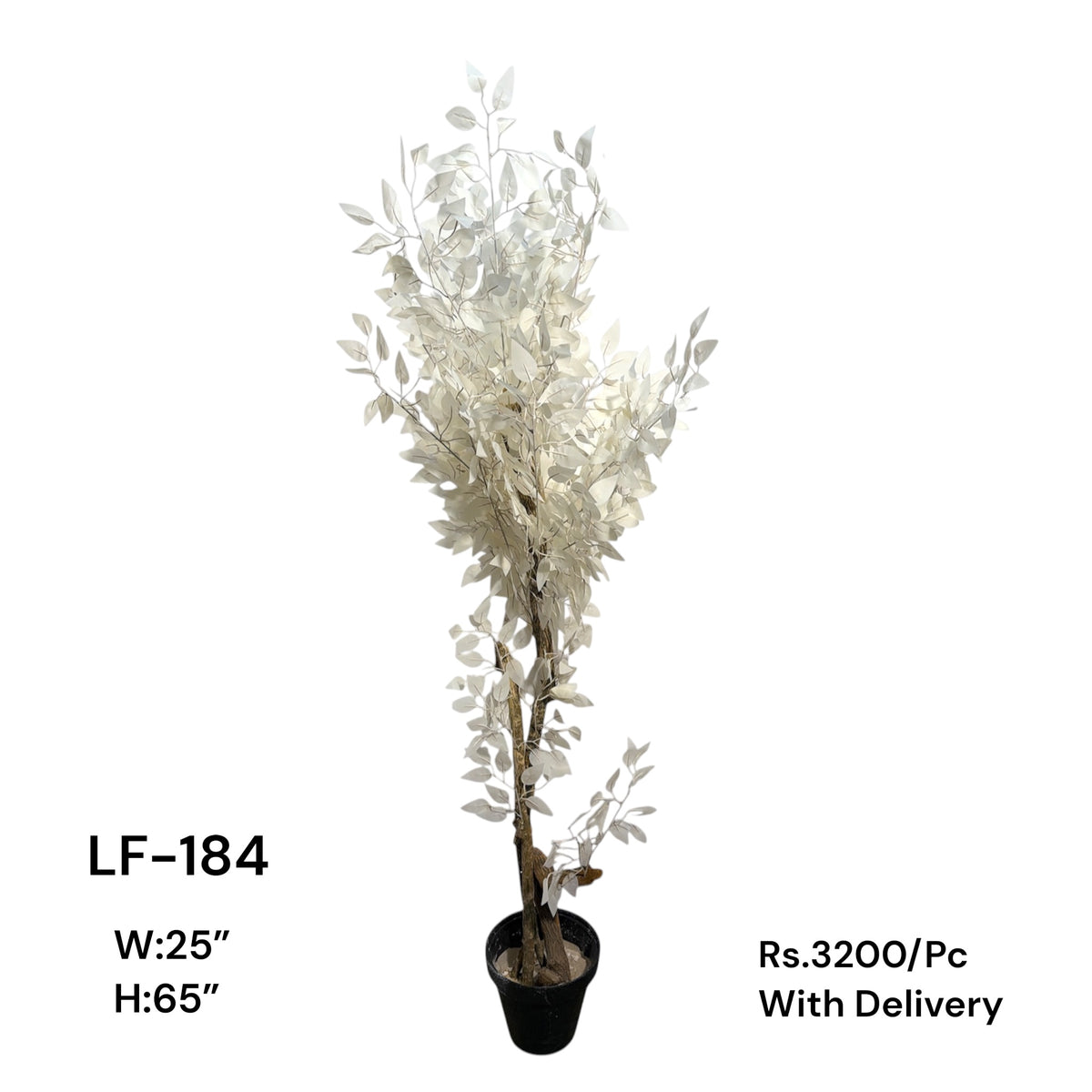 Artificial Green Floral Arrangement with Decorative Designer Pot – Modern Home Décor – LF-184