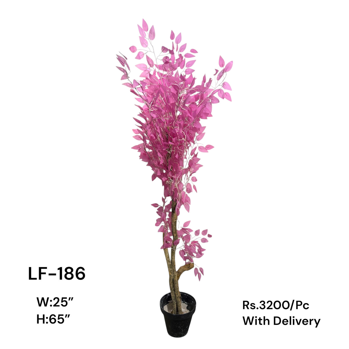 Artificial Green Floral Arrangement with Decorative Designer Pot – Modern Home Décor – LF-186