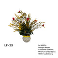 Artificial Green Floral Arrangement with Decorative Designer Pot – Modern Home Décor – LF-23