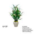 Artificial Green Floral Arrangement with Decorative Designer Pot – Modern Home Décor – LF-27