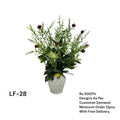 Artificial Green Floral Arrangement with Decorative Designer Pot – Modern Home Décor – LF-28