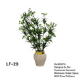 Artificial Green Floral Arrangement with Decorative Designer Pot – Modern Home Décor – LF-29