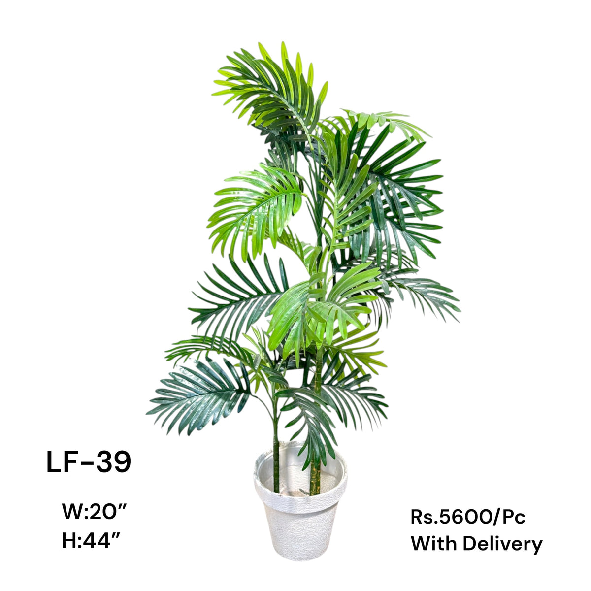 Artificial Green Floral Arrangement with Decorative Designer Pot – Modern Home Décor – LF-39