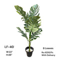 Artificial Green Floral Arrangement with Decorative Designer Pot – Modern Home Décor – LF-40