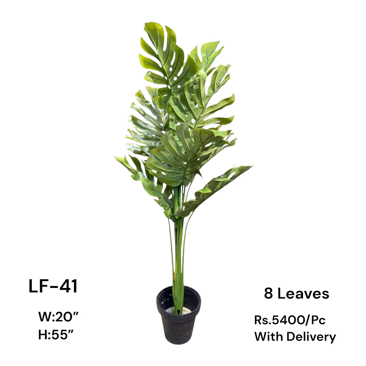 Artificial Green Floral Arrangement with Decorative Designer Pot – Modern Home Décor – LF-41