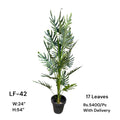 Artificial Green Floral Arrangement with Decorative Designer Pot – Modern Home Décor – LF-42