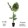 Artificial Green Floral Arrangement with Decorative Designer Pot – Modern Home Décor – LF-45