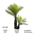 Artificial Green Floral Arrangement with Decorative Designer Pot – Modern Home Décor – LF-47