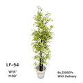 Artificial Green Floral Arrangement with Decorative Designer Pot – Modern Home Décor – LF-54