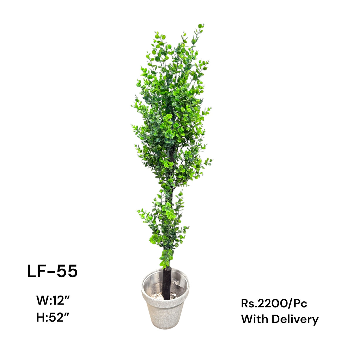 Artificial Green Floral Arrangement with Decorative Designer Pot – Modern Home Décor – LF-55