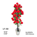 Artificial Green Floral Arrangement with Decorative Designer Pot – Modern Home Décor – LF-58